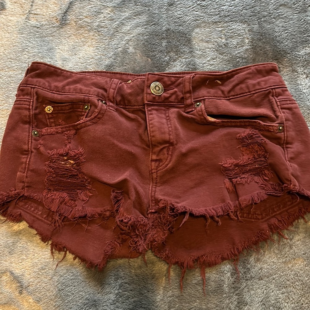 American Eagle shorts, size 2, burgundy